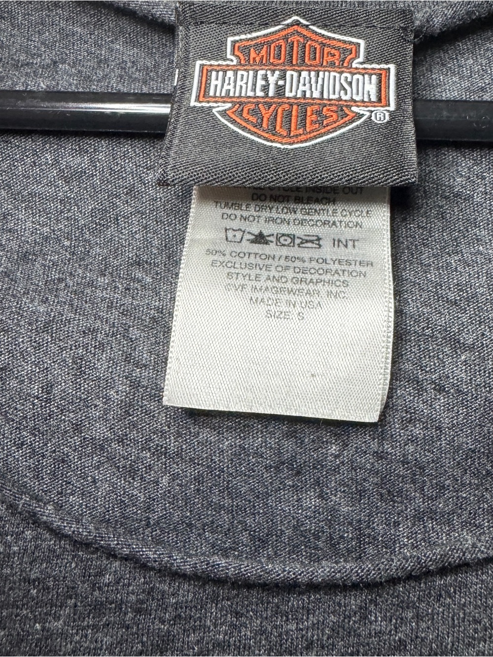 Vintage Harley-Davidson Embellished Skull Graphic T-Shirt- Cutout Back Detail - Picture 5 of 10